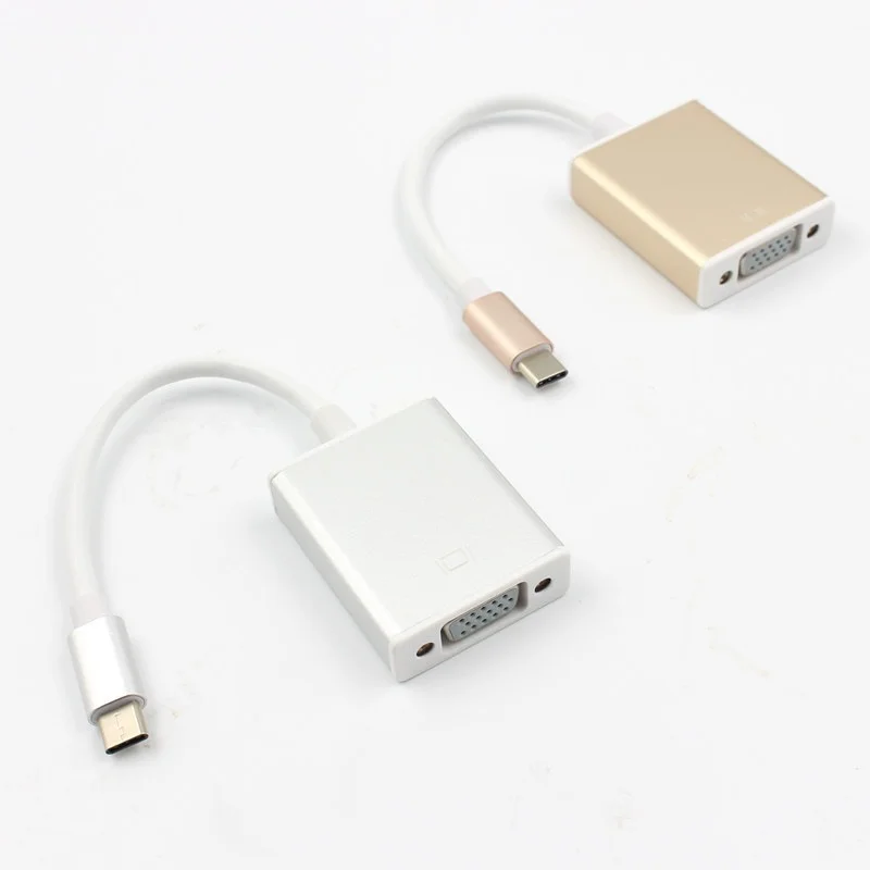 

USB3.1 Type C Male and Female VGA Adapter Cable 1080P12 Inch FHDChromebook Pixel Version for Macbook