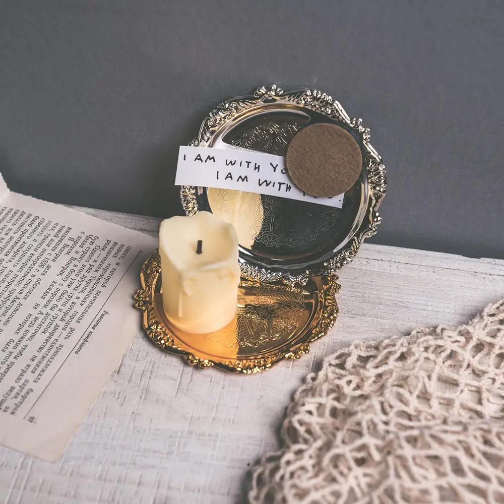 Популярная Золотая серебряная тарелка Ins украшение для дома чаша серег