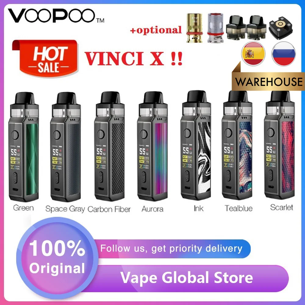 Оригинальный набор 70 Вт VOOPOO VINCI X Pod с двойной системой катушки работающей от