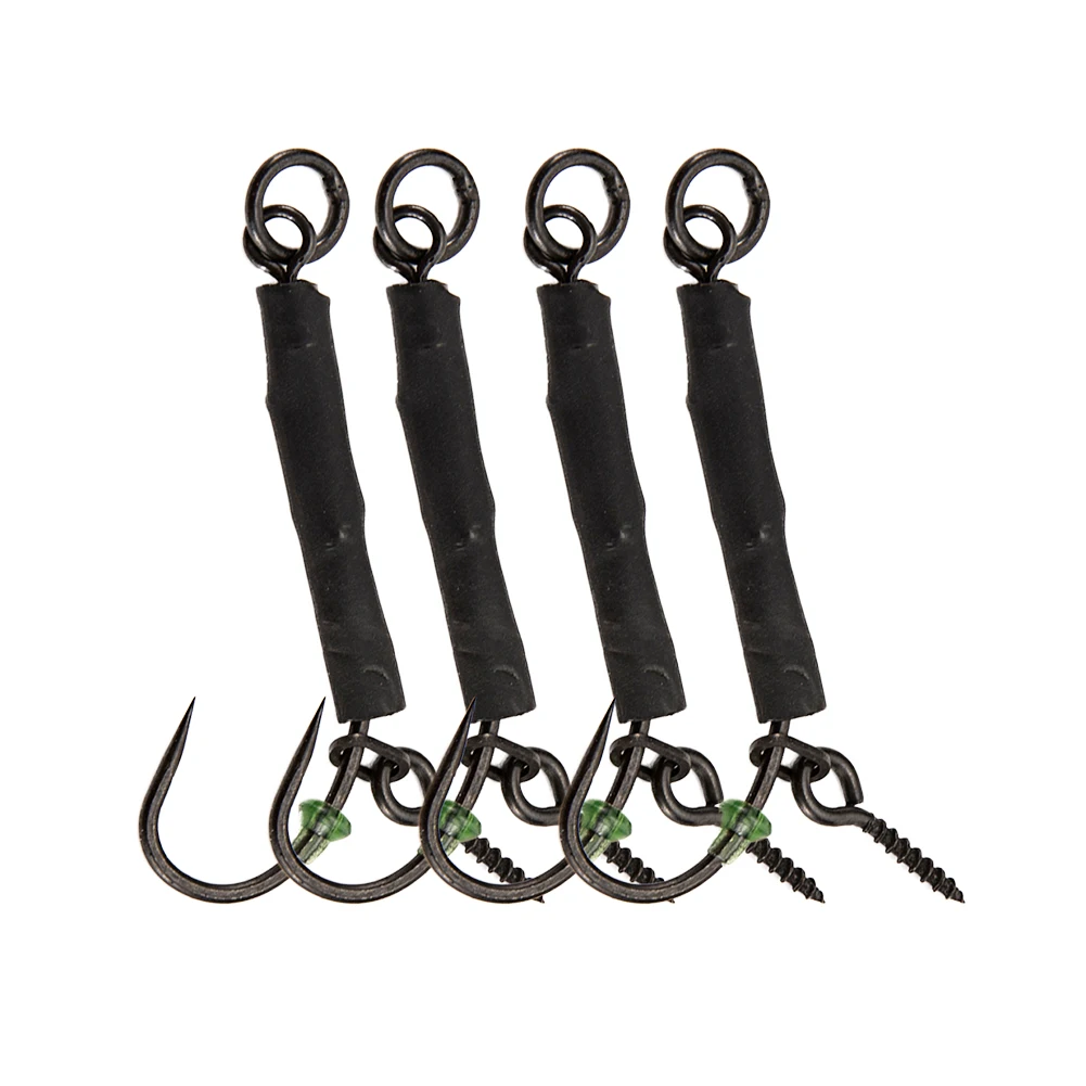 

4pcs/Set European Style Carp Fishing Hooks with Screw Durable Fishhooks Fishing Tackle Accessories