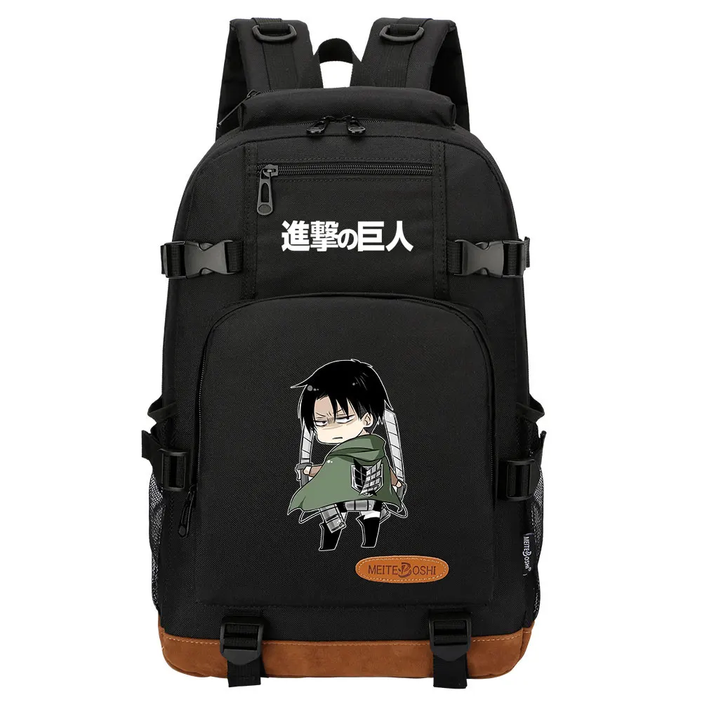 

New Kawaii Anime Attack On Titan Boys Girls Kids School Book Bags Women Bagpack Teenagers Canvas Men Laptop Travel Backpack