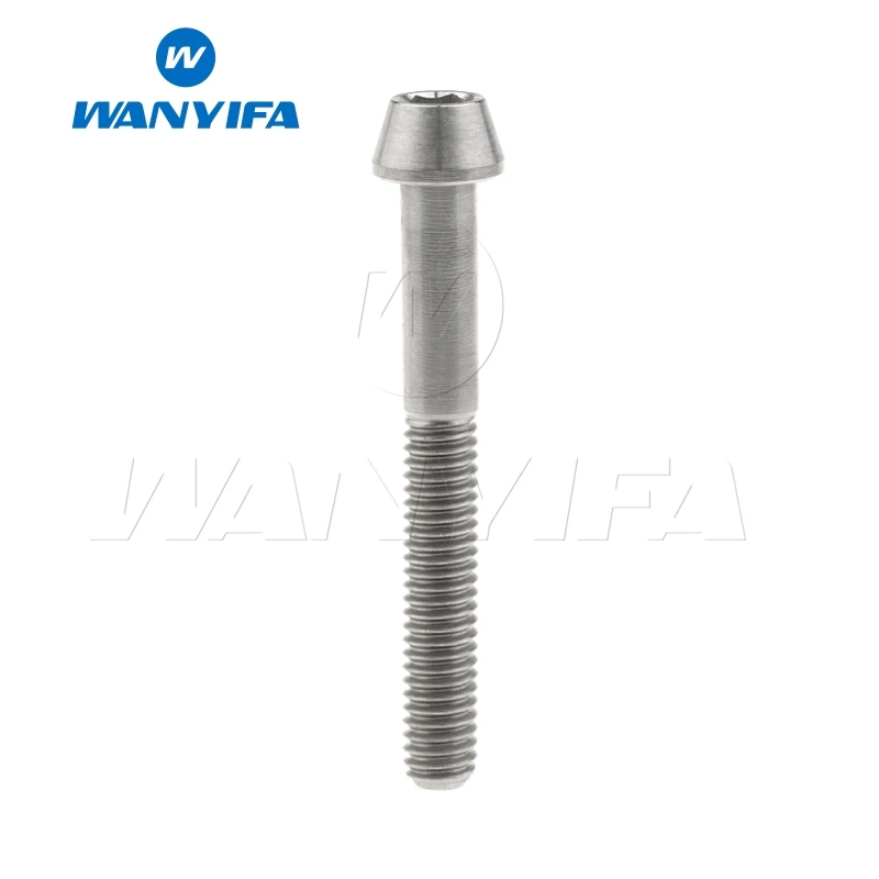 M5x40 Titanium Wanyifa конус колпачки Винт С Титановым болтом M5x9 15, 16, 18, 20, 25 30 35, 40 45 50 55 60 мм для Велосипедный вынос руля велосипедный крепеж - Цвет: M5x40 Titanium