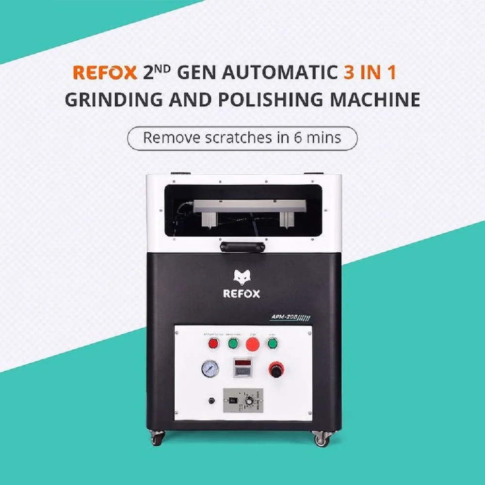 

REFOX APM-20B APM-40B Grinding and Polishing Machine For iPhone12 13 X Mobile Phone Watch LCD Screen Scratch Removing Refurbish