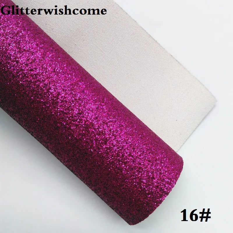 16 Glitterwishcome 21X29 см A4 Размер Vinilo Textil, Vinil Para Lazos, блестящий винил, тонкая блестящая ткань для бантов, GM154A - Цвет: 16