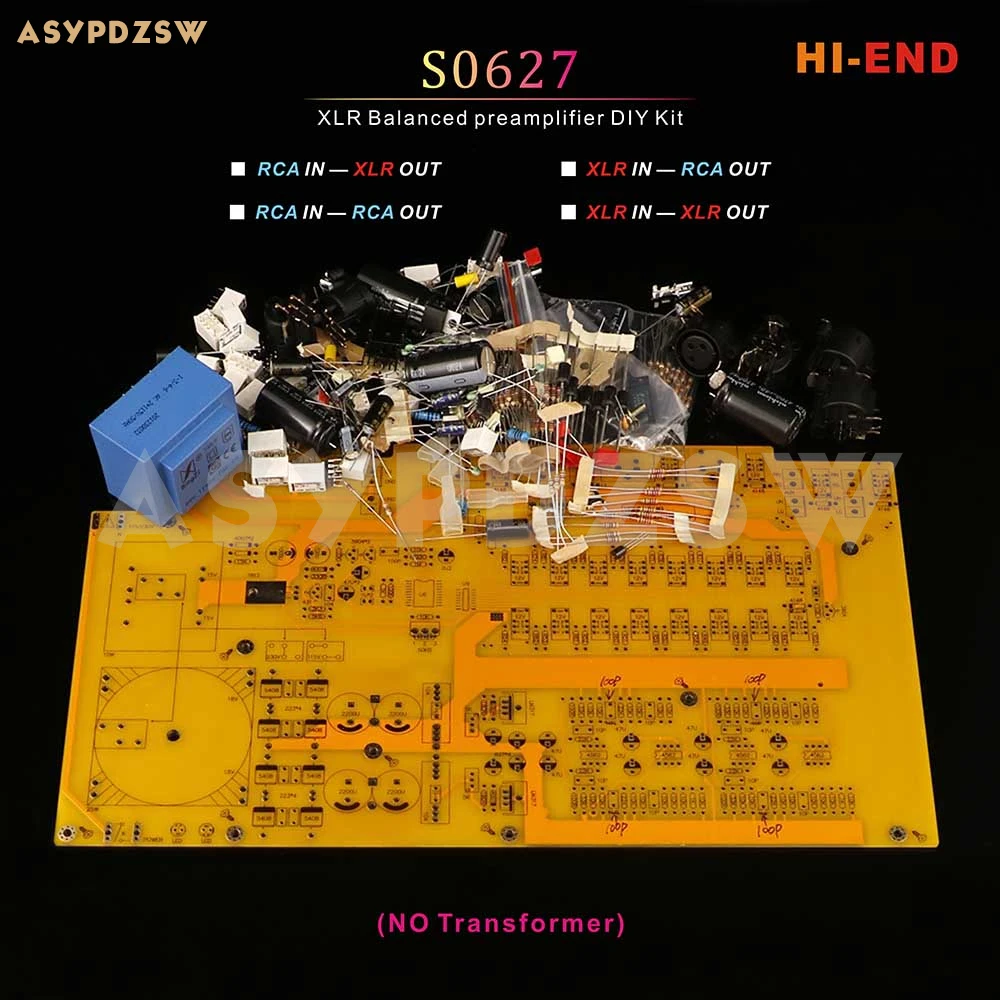 S0627 HIFI широкое звуковое поле LM4562 сбалансированный предусилитель DIY Kit/готовая