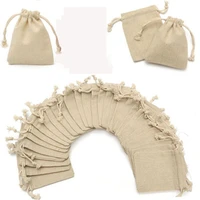 50pcsset wedding favor burlap jute favour linen gift bags drawstring sack pouch