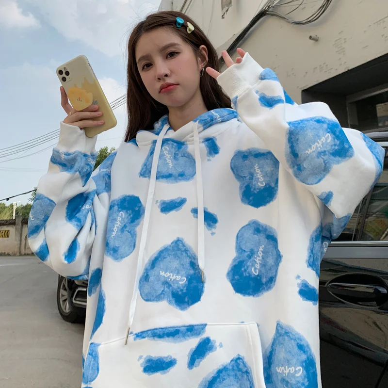 Модный Ретро-свитер в стиле хип-хоп женское весенне-осеннее свободное модное