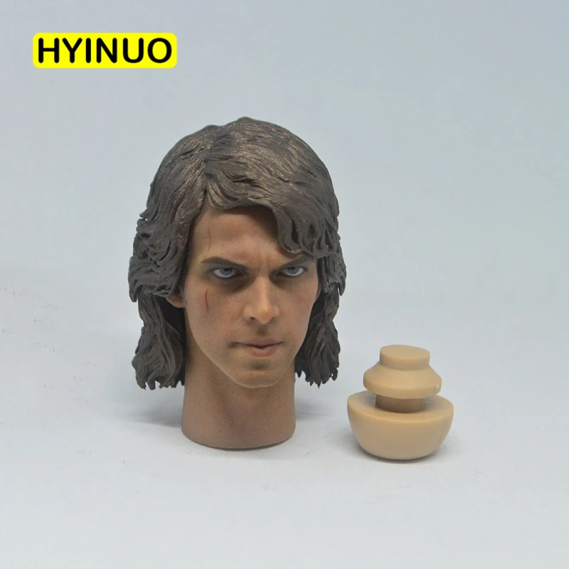 На заказ масштаб 1/6 мужской красивый фильм звезда Анакин Скайуокер голова резьба