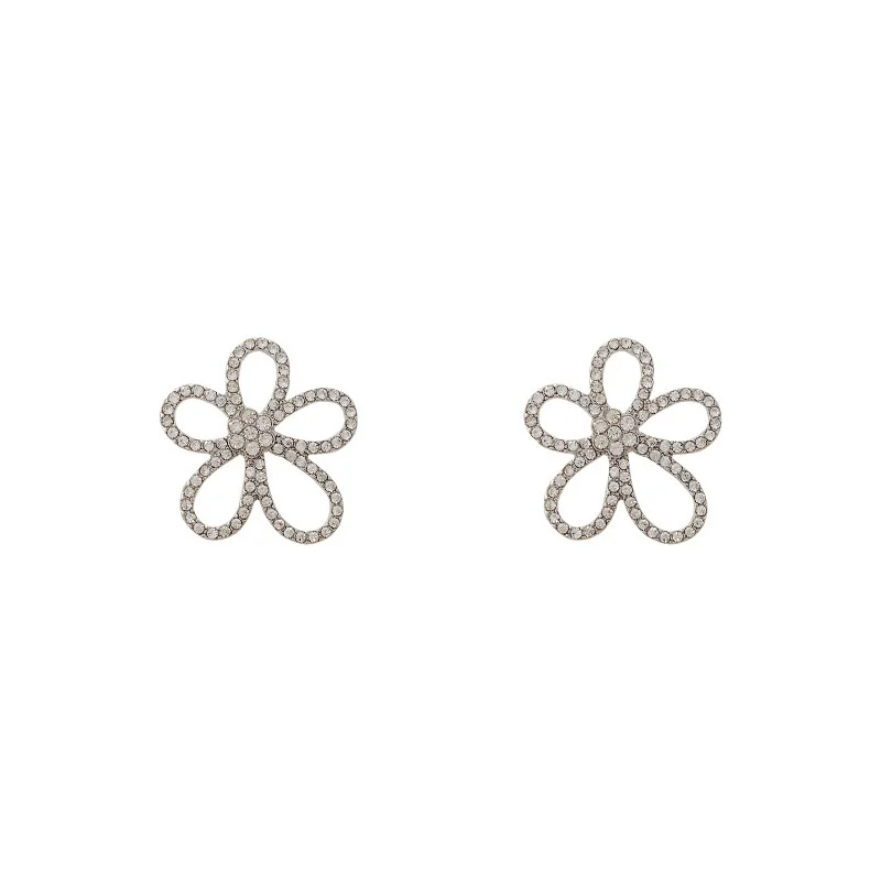 

Summer Hollowed Flowers, Full Pierced Female Silver Needle 2021 Sport promotion Earring for girls Luxurious Bridal Wedding
