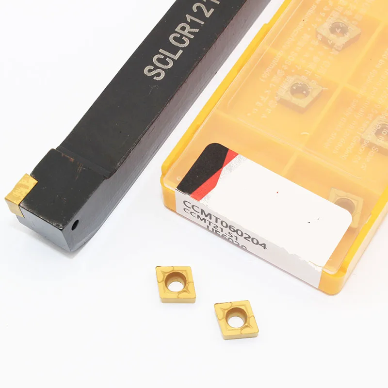 1PC Держатель SCLCR1212H06 внутренней резки +10PCS Вставки карбида CCMT060204 UE6020 CNC для токарного инструмента+1шт Ключ вкл.