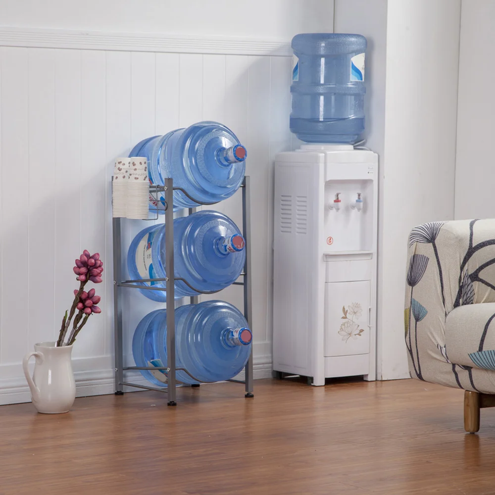 

1pc 3-Tier Water Rack Strong Sturdy Simple Jug Support Home Bottle Holder for Indoor Shop