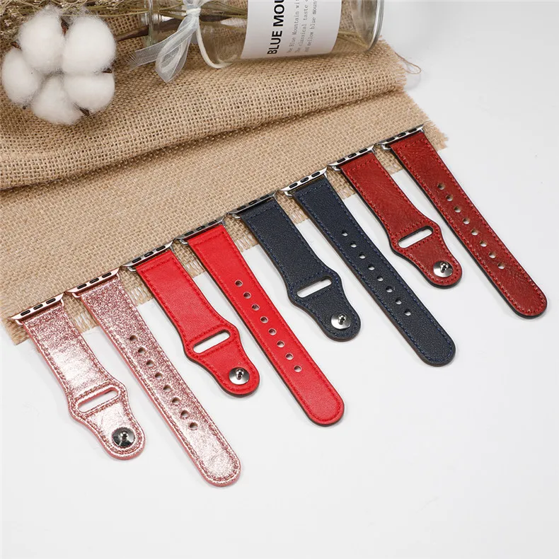 Кожаный ремешок для apple watch band apple watch 5 4 3 band 44 мм/40 мм pulseira iwatch band 42 мм/38 мм correa браслет ремень 5 4 3 2