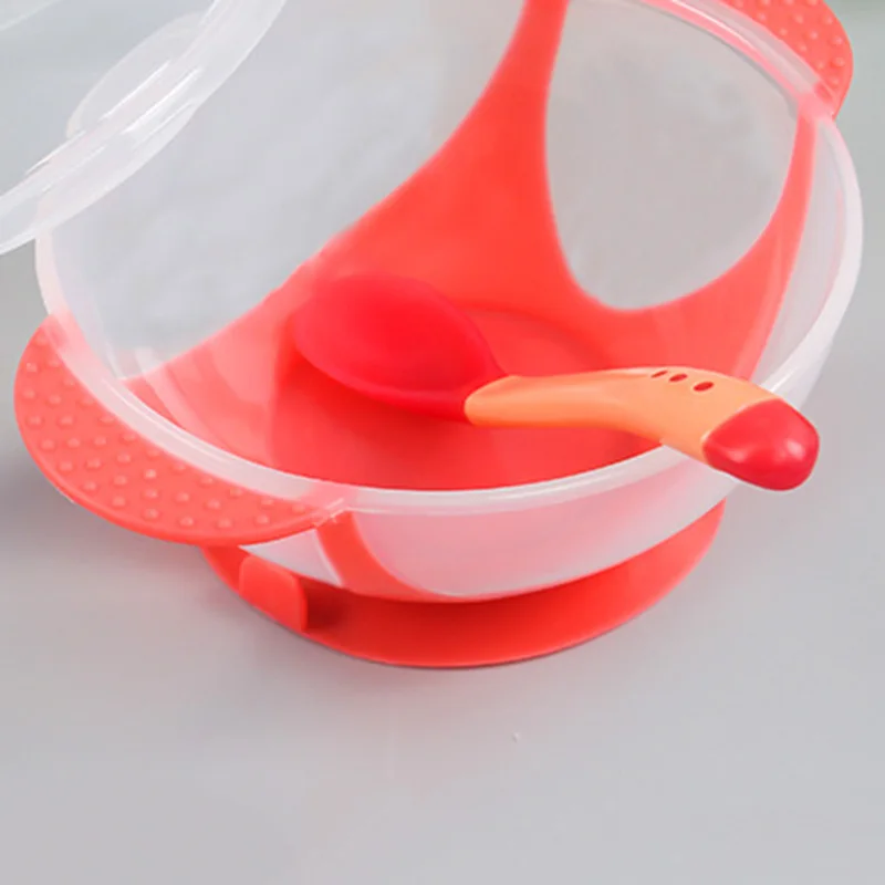 3 шт./компл. Детские чаша крышка Ложки Посуда комбинезон с длинными рукавами