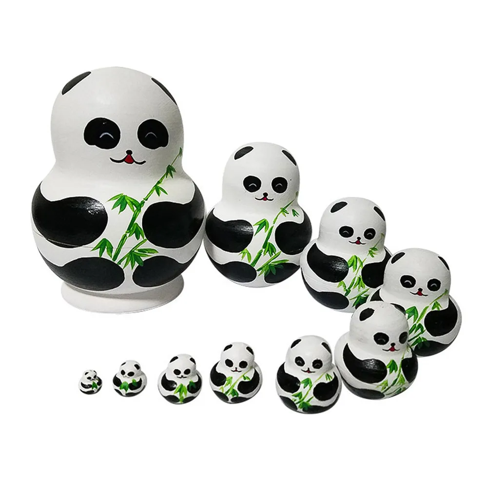 

NEW Russian Nesting Dolls Toys Wooden Matryoshka Baby Basswood Handmade Painted Beech Matryoshka Doll Home Decor DIY Gift Toy