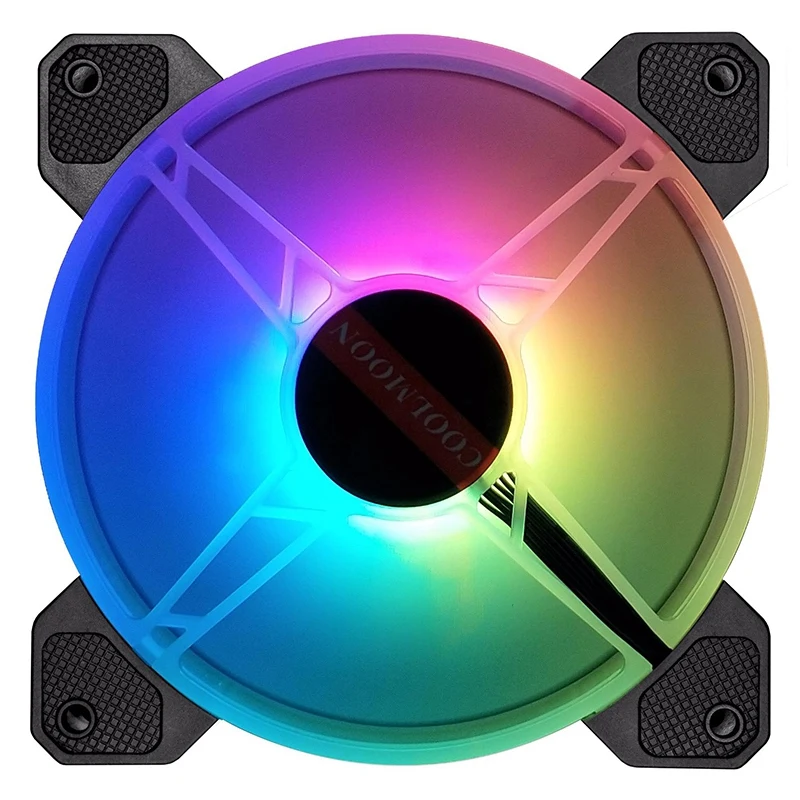 COOLMOON F-YH Computer Case PC Cooling Fan RGB Adjust 120mm Quiet + IR Remote New Cooler CPU 6Pcs | Компьютеры и офис