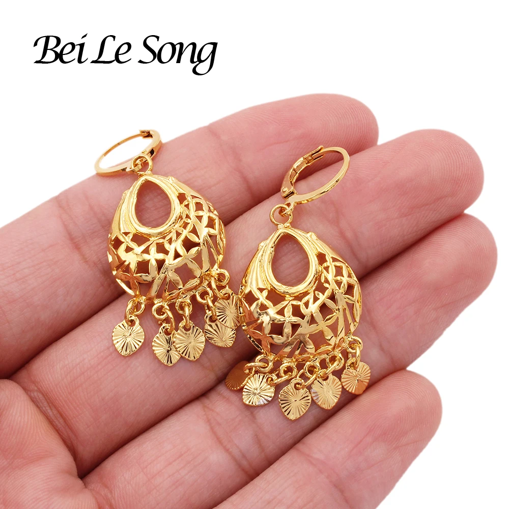 Необычные Серьги Подвески золотого цвета Висячие серьги-кольца ювелирные