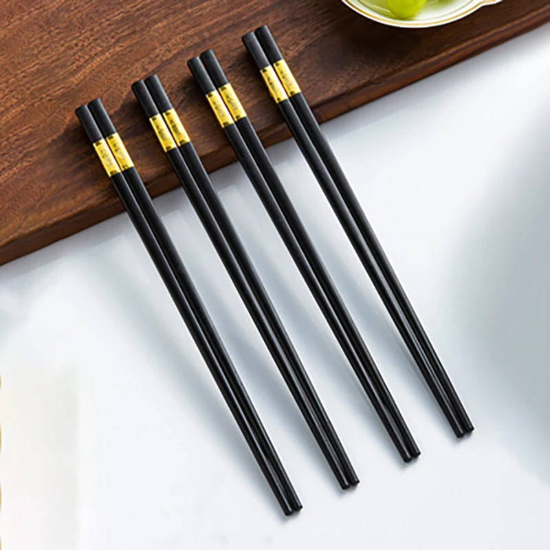

One Pair High-Quality High-End Portable Chopsticks Reusable Tableware Korean Family Sticks Non-Slip and Mildew Proof Tableware