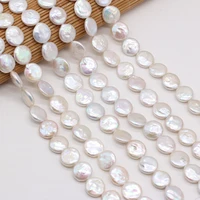 irregular button pearl loose beads natural freshwater pearls for necklace bracelet jewelry making diy for women size 12 13mm