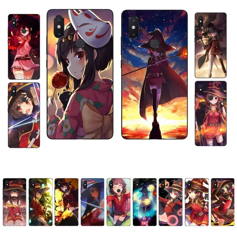 

Yinuoda Megumin Konosuba Anime Phone Case for Xiaomi mi 8 9 10 lite pro 9SE 5 6 X max 2 3 mix2s F1
