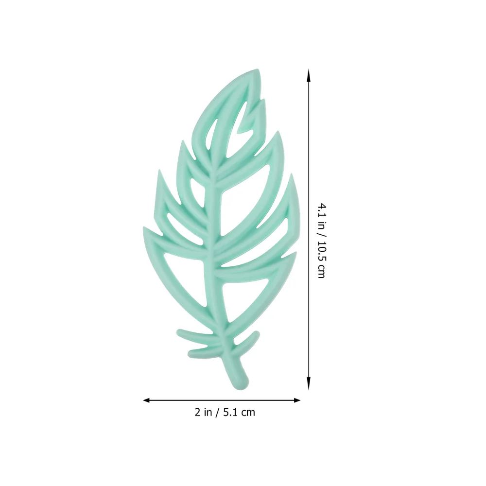

2pcs Leaf Shaped Silicone Baby Teethers Food Grade Tiny Rod Children Supply