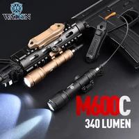 wadsn surefir m600 m600c mini scout light tactical sf flashlight led hunting rail mount weapon light dual function remote switch