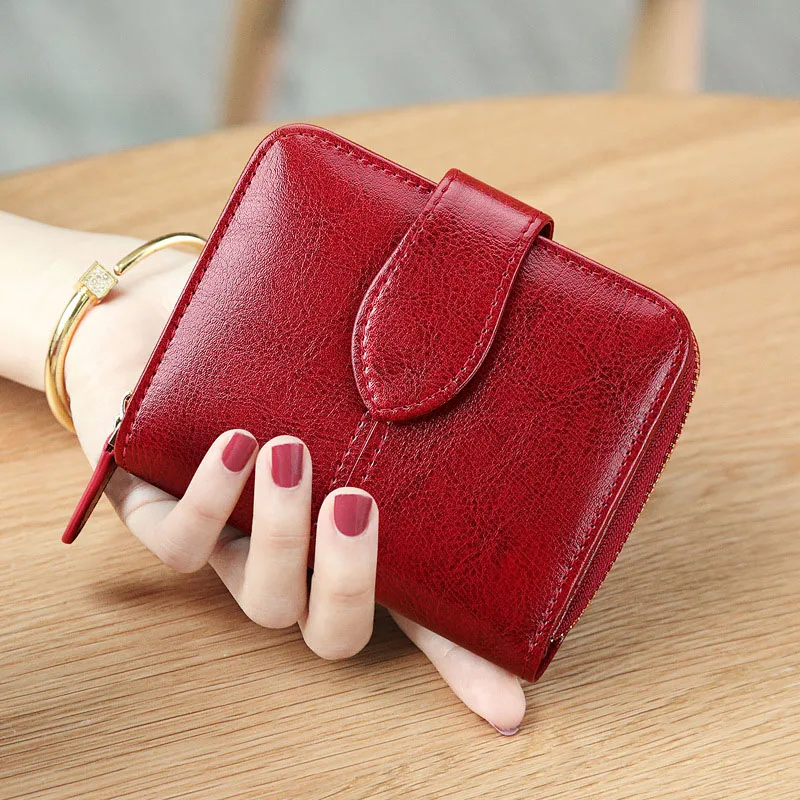 Короткий кошелек из натуральной кожи для женщин модный Дамский бумажник желтого