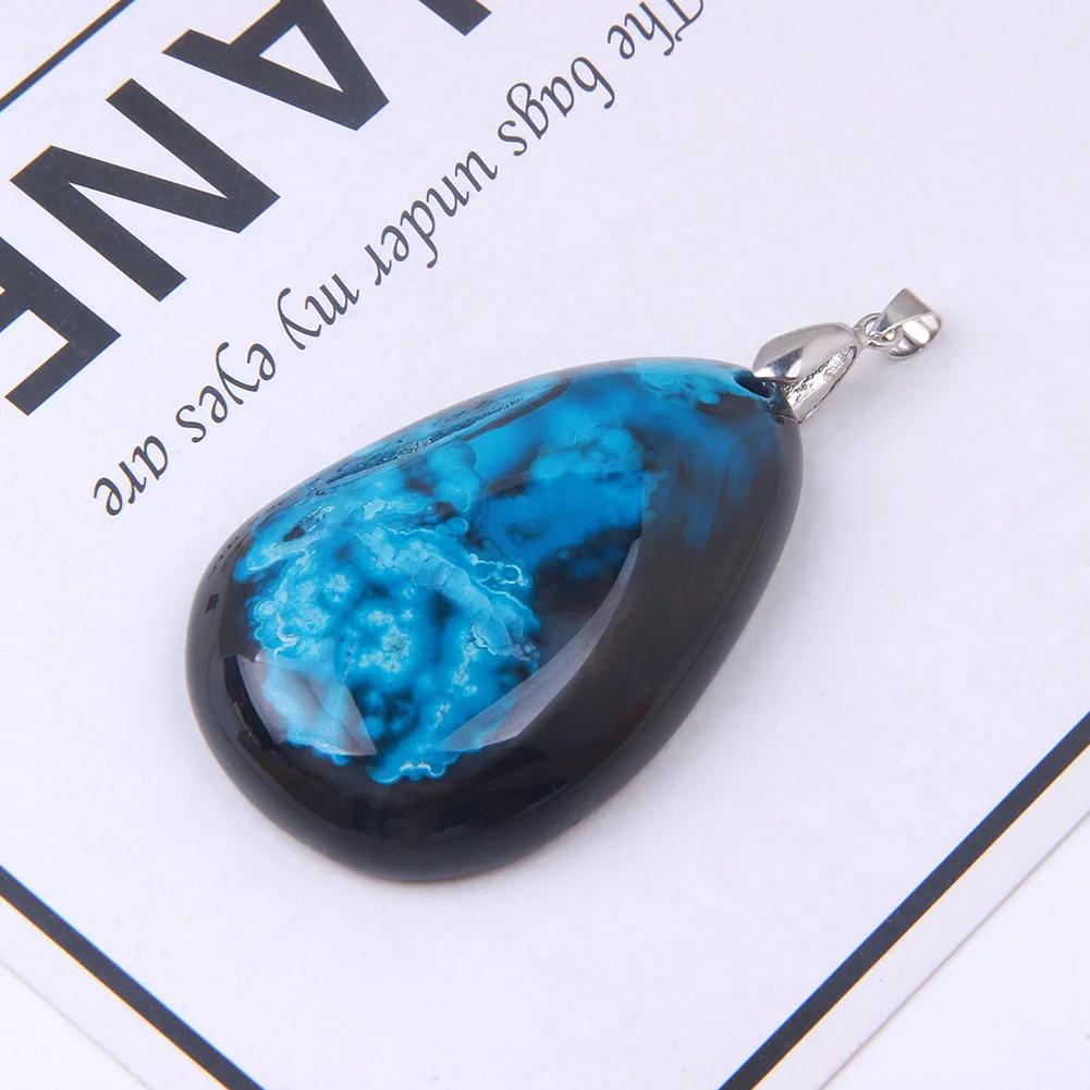 1 шт. высокое качество восстанавливающий натуральный синий бирюзовый агат рейки