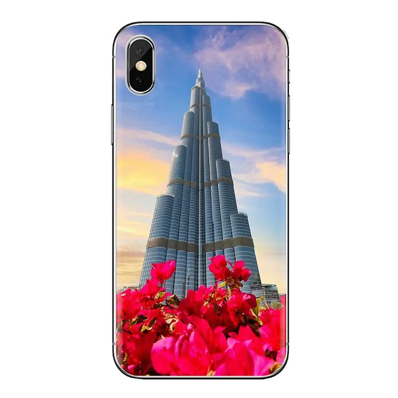 Чехол из термопластичного полиуретана башня будж-Халифа здания в Дубае для samsung