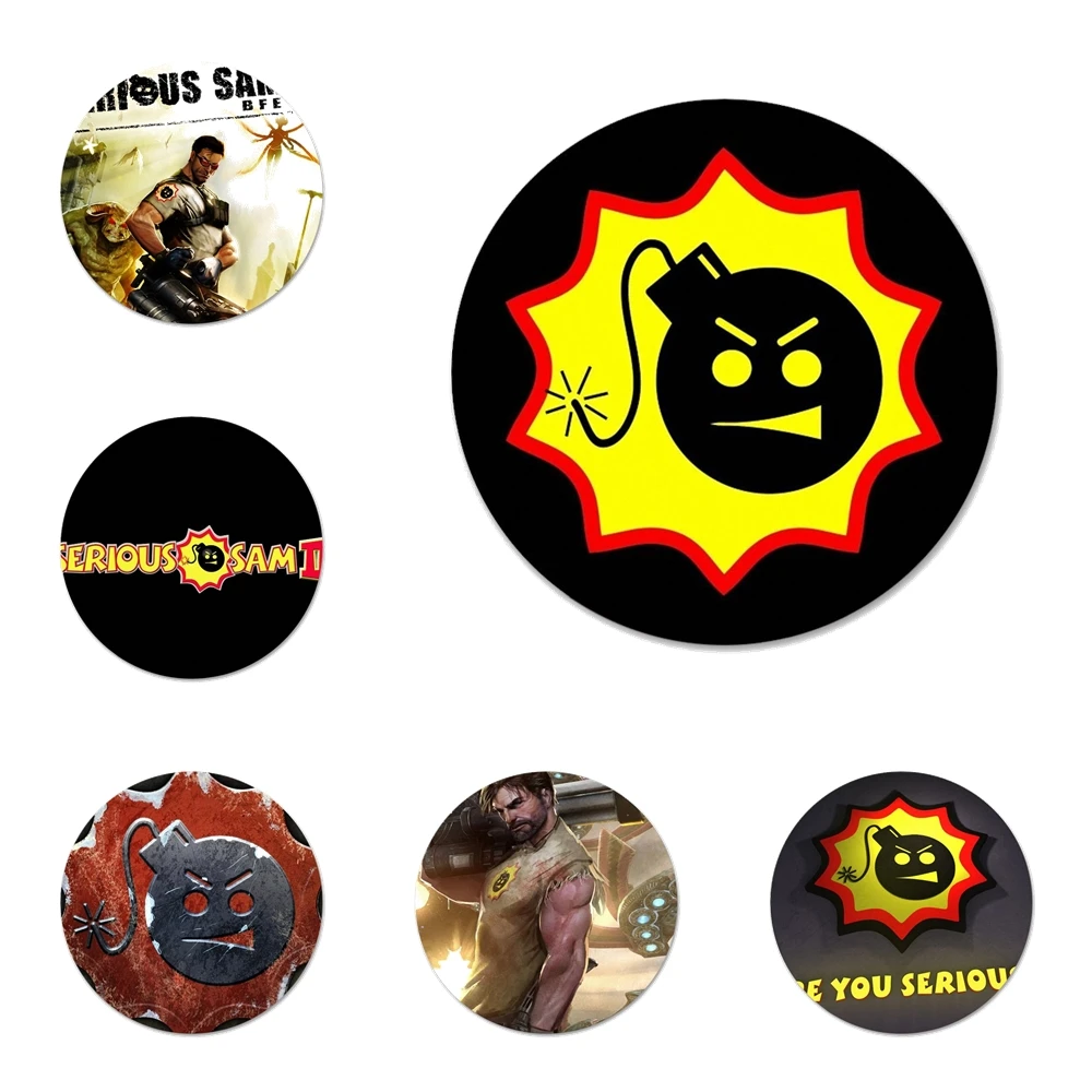 

game Serious Sam Badge Brooch Pin Accessories For Clothes Backpack Decoration gift