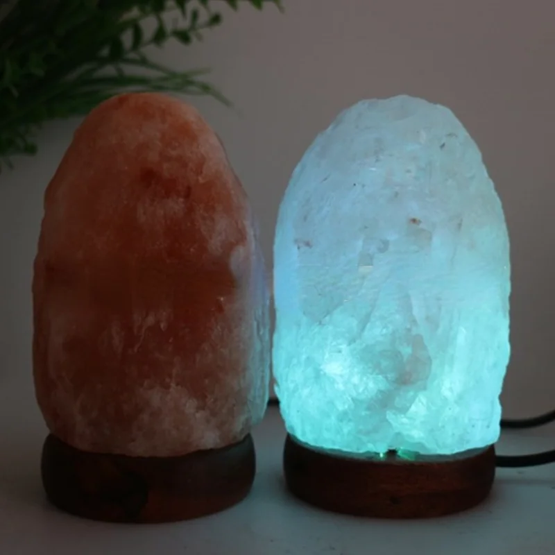Гималайская Хрустальная солевая лампа цветная меняющая цвет USB натуральная