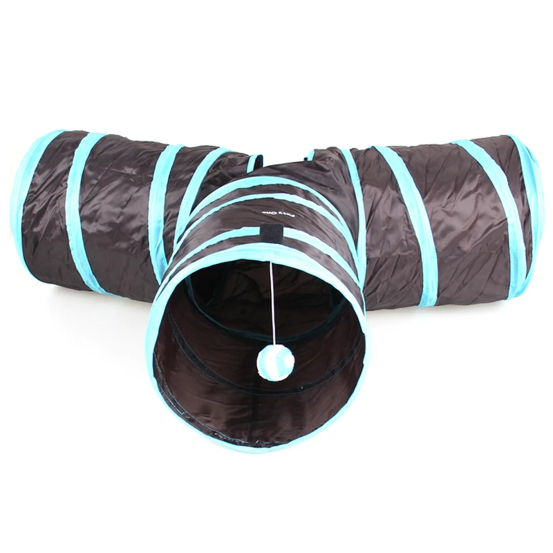 3 WAY туннель для кошек Y Форма Складной домашнего животного котенка Играть Игрушка