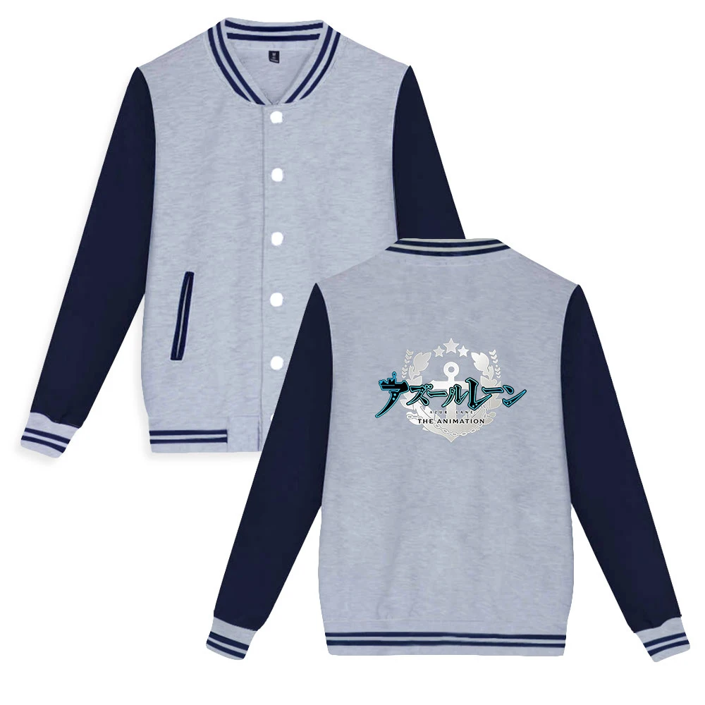

Kawaii Japan Harajuku Style Azur Lane 2D Baseball Jacket Capless Sweatshirt Women/Men Hoodie Funny Hoodies Boys Anime Clothes