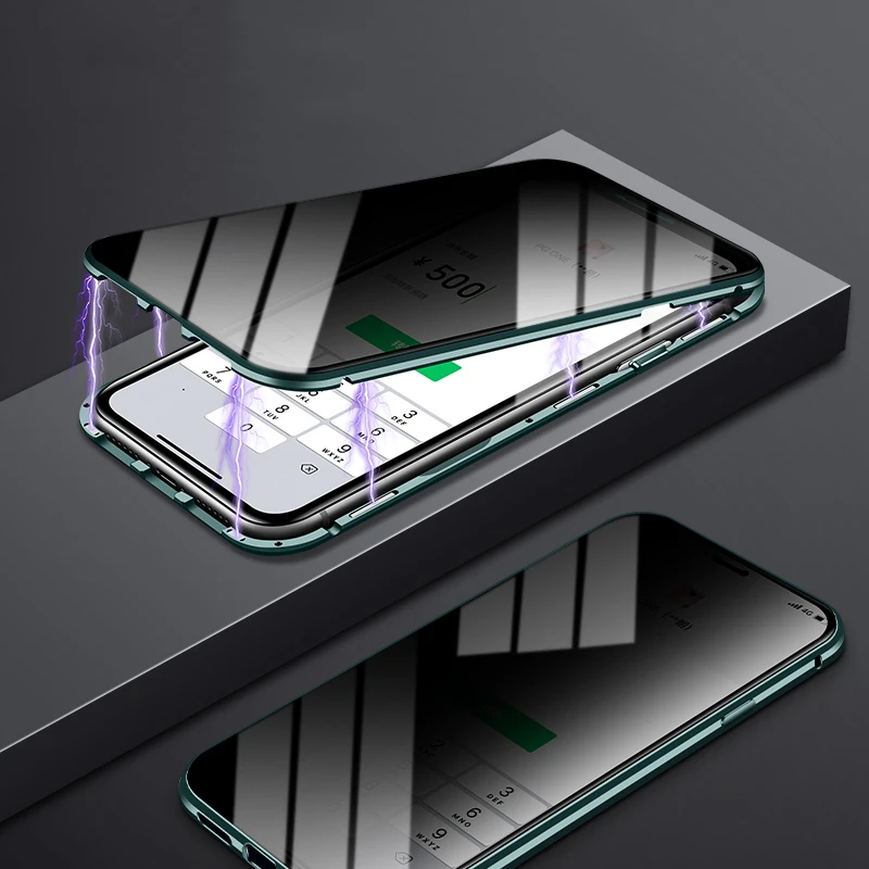 Магнитный чехол YUYUYUYA для Iphone XR X XS MAX 6s 6 7 8 Plus SE2020 11 Pro металлический из закаленного