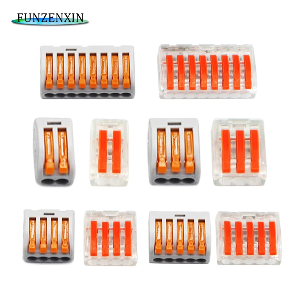 Мини разъем для электрических проводов Универсальный прозрачный Соединитель