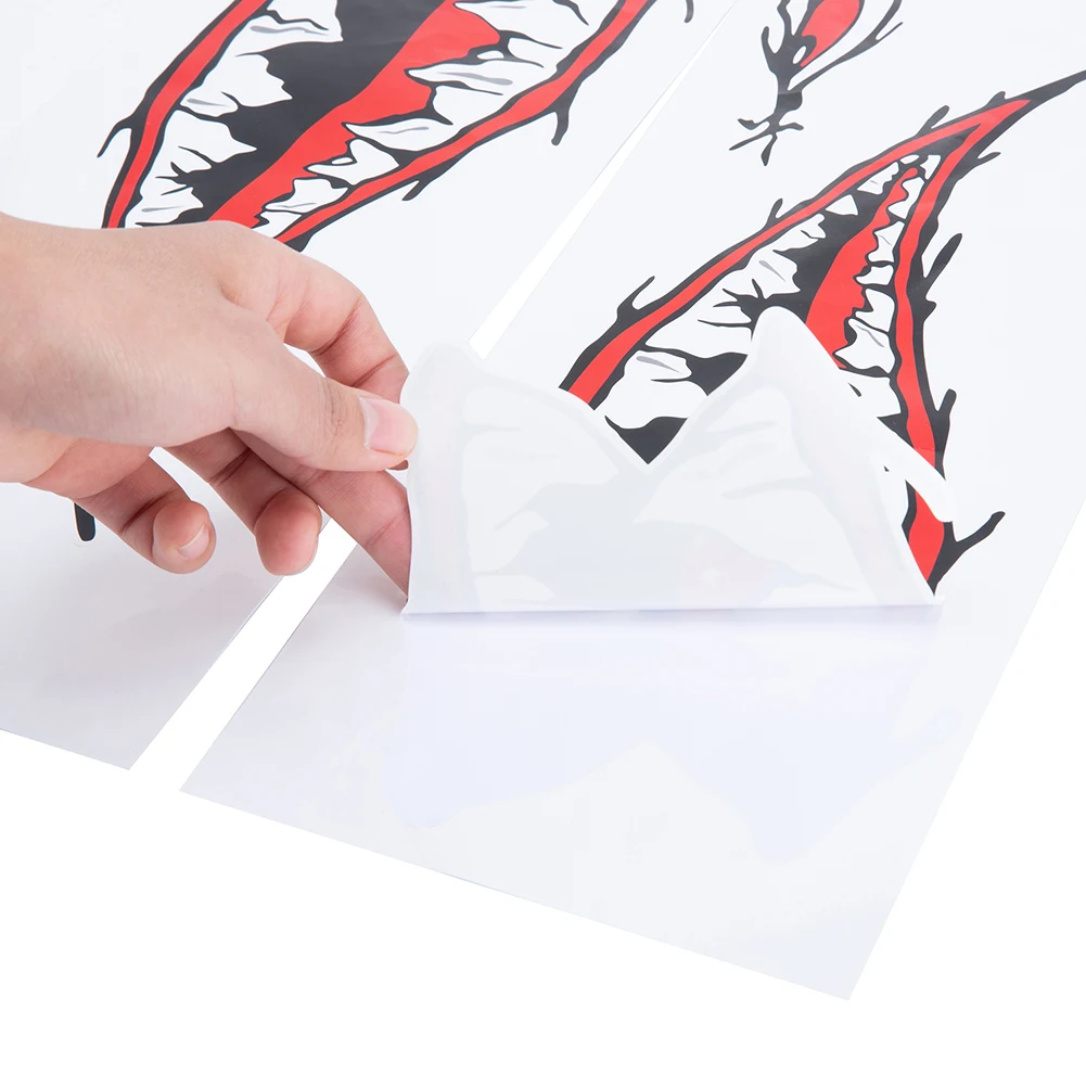 1 пара Акулий зубы рот наклейки Наклейка рыболовная лодка каноэ автомобиль