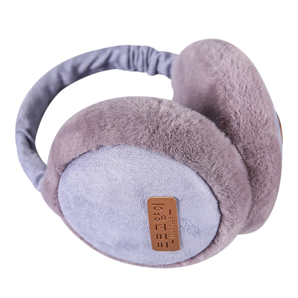 Fashion Unisex Winter Earmuffs Women Men Lovers Ear Warmer Plush Plain Teenage Student Mother Girl Ear Muffs Earflap Earmuffs&B