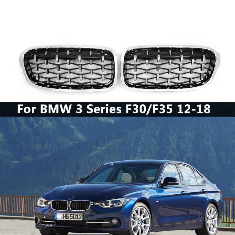 

A Pair Meteor Type Double Line Car Front Kidney Grille Racing Grills For BMW 3 Series F30 F35 2012-2018 Car Modified Accessories