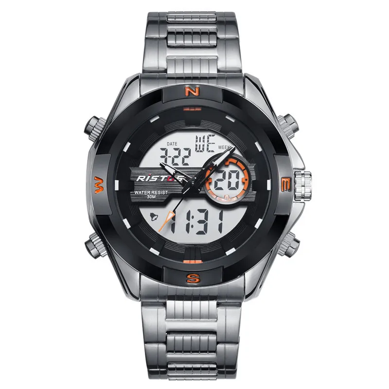 

New men's sports watch multi-function sports dual display watch men's watch