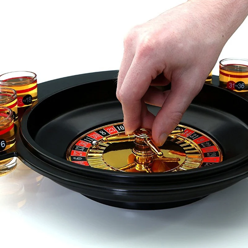Новые подарки Русские Вечерние игры Lucky Shot Рулетка Питьевая игра с 6 стеклянными