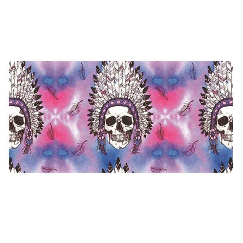 

Trendy Native America Headdress Skull Microfiber Swimming Travel Towel Dead Skull Tie Die Beach Shower Spa Sauna Towel for Women