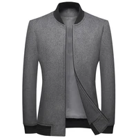 fashion clothing casual jacket coat men zipper spliced jacket windbreaker slim fit stand collar mans jacket outwear