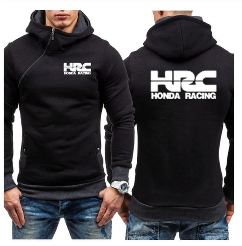 

Men Hoodies HRC race motorcycle Car Logo Print Casual Hip Hop Harajuku Long Sleeve Fleece warm Mens zipper Jacket Sweatshirts