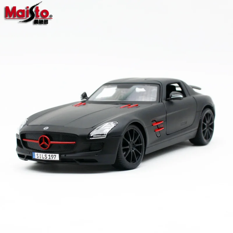 

Maisto 1:18 Mercedes Benz Sls Amg статические литые Автомобили Модель автомобиля из сплава Коллекционная модель автомобиля игрушки для мальчиков