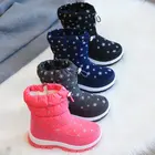 Новинка 2021, модные водонепроницаемые детские ботинки для девочек и мальчиков, пушистая детская обувь, Зимние теплые плюшевые ботинки для снега, обувь для девочек E08105