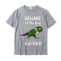beware of the tiny raptor green cheeked conure birb parrot t shirt top t shirts casual fashionable mens tops t shirt casual