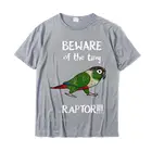Остерегайтесь крошечного Раптора, зеленая Жевательная футболка Conure Birb, с попугаем, повседневные Модные мужские футболки