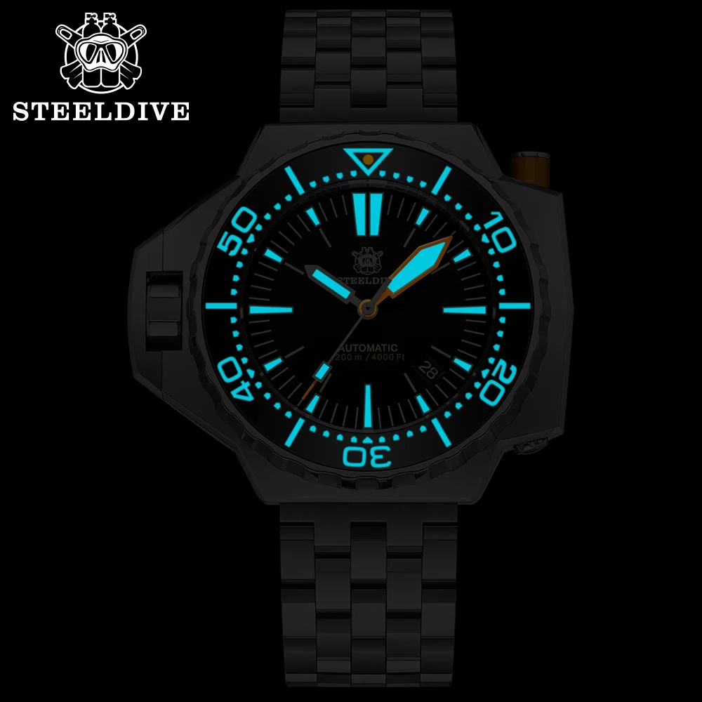 Steeldive SD 1969 Ploprof Hommage 1200 Diver Watch Automatic Self-Wind Mens Mechanical BGW9 Luminous 316 Stainless | Наручные часы