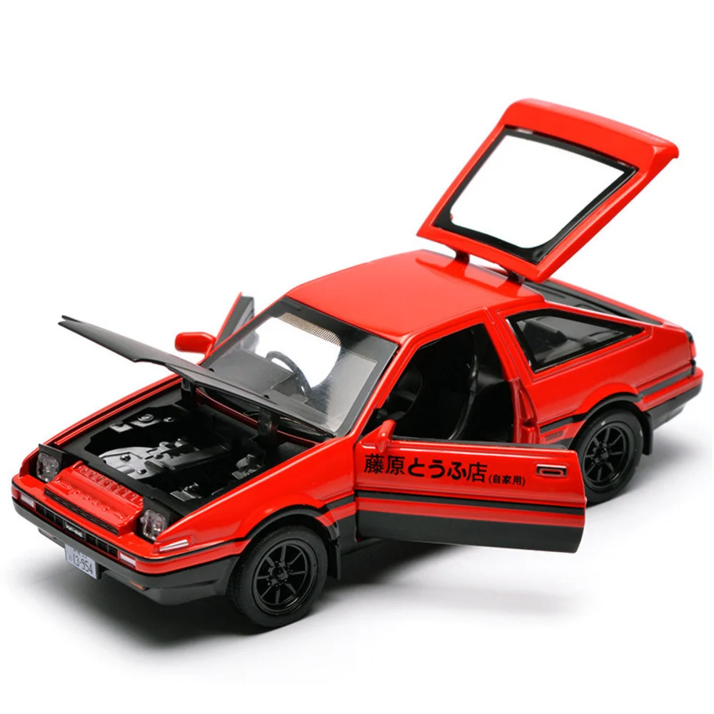 Модель автомобиля AE86 1/28 начальный D Corolla черно белый из сплава японская модель Trueno