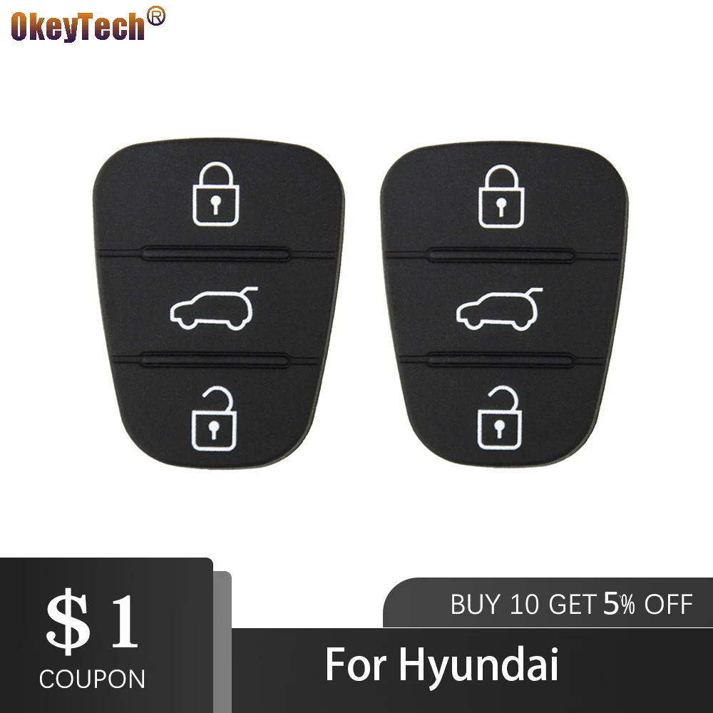 OkeyTech Замена резиновый кнопочный коврик для Hyundai Solaris Accent Tucson l10 l20 l30 Kia Rio Ceed