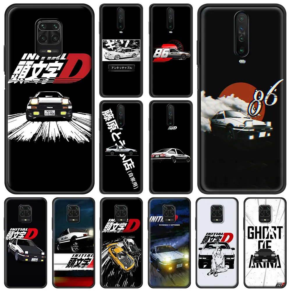 

Initial D Car Japan Anime Phone Cases For Redmi Note 7 8 8T 9 Case Silicon Cover For Redmi 8 8A 9 9A 9C Note 9S 10 Pro Fundas